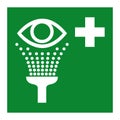 Eye Wash Station Symbol Isolate On White Background,Vector Illustration EPS.10 Royalty Free Stock Photo