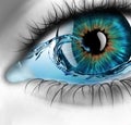 Eye with water Royalty Free Stock Photo