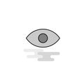 Eye Web Icon. Flat Line Filled Gray Icon Vector Royalty Free Stock Photo