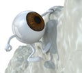 Eyeball that climbs a mountain