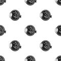 Eyeball icon in black style isolated on white background. Organs pattern stock vector illustration. Royalty Free Stock Photo