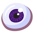 Eyeball icon, Halloween zombie eye sign isolated Royalty Free Stock Photo