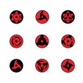 Mangekyou Sharingan Illustration vector Royalty Free Stock Photo