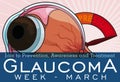 Eyeball with Manometer to Commemorate Glaucoma Week, Vector Illustration