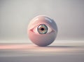 The eyeball in a pink sphere