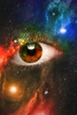 Eyeball Universe Background Royalty Free Stock Photo