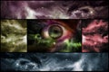 Eyeball Universe Collage Royalty Free Stock Photo