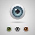 Eyeballs with big irises