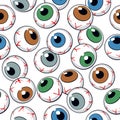 Eyeballs seamless pattern