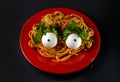 Eyeballs Spaghetti Alien Monster