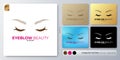 Eyeblow for tattoo vector illustration Logo design. Blank name for insert your Branding. Designed with examples for all kinds of Royalty Free Stock Photo