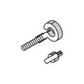 eyebolt with peg isometric icon vector illustration Royalty Free Stock Photo