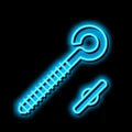 eyebolt with peg neon glow icon illustration Royalty Free Stock Photo