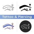 Eyebrow piercing icon Royalty Free Stock Photo