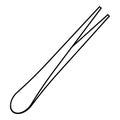 Eyebrow tweezers icon, outline style