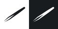 Eyebrow tweezers icon vector set on white background Royalty Free Stock Photo