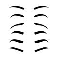 Eyebrows pencil man shape vector. Female Eye brow cartoon brush isolated art design