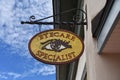 Eyecare Specialist Main Street Storefront Sign Royalty Free Stock Photo