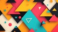 Eyecatching abstract D triangular shapes create a modern wallpaper, adding a playful touch to any space Royalty Free Stock Photo