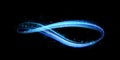 An Abstract Blue Infinity Loop Design Set Against a Dark Background for Enhanced Visual Aesthetic Appeal Royalty Free Stock Photo