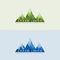 Eyecatching mountain geometric logo vector