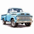 Eyecatching pickup truck illustration