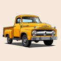 Eyecatching pickup truck illustration