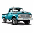 Eyecatching pickup truck illustration