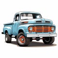 Eyecatching pickup truck illustration