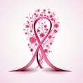 Eyecatching pink ribbon for attentiongrabbing design Royalty Free Stock Photo