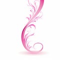 Eyecatching pink ribbon for attentiongrabbing design