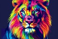 Eyecatching Poster Featuring A Lively And Colorful Animal Portrait