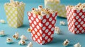 Eyecatching and vibrant popcorn packaging mockup featuring a fun and playful design