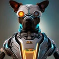 on eyed cyborg robot dog Royalty Free Stock Photo