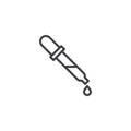 Eyedropper, design tool outline icon