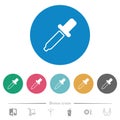 Eyedropper flat round icons