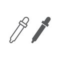 Eyedropper line and glyph icon