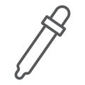 Eyedropper line icon, tools and design, pipette