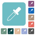 Eyedropper rounded square flat icons