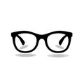 Eyeglass business filled monochrome logo