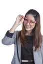 Eyeglasses beauty businesswoman Royalty Free Stock Photo