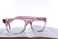 Eyeglasses with bifocal lenses, plastic frame Royalty Free Stock Photo