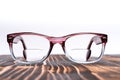 Eyeglasses with bifocal lenses, plastic frame Royalty Free Stock Photo