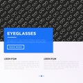 Eyeglasses concept with thin line icons: sunglasses, sport glasses, rectangular, aviator, wayfarer, round, square, cat eye, oval,