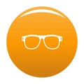 Eyeglasses with diopters icon orange Royalty Free Stock Photo