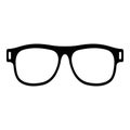 Eyeglasses with diopters icon, simple style. Royalty Free Stock Photo