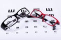 Eyeglasses and eye chart Royalty Free Stock Photo