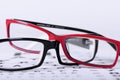 Eyeglasses and eye chart Royalty Free Stock Photo