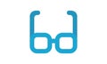 Eyeglasses icon simple vector image Royalty Free Stock Photo