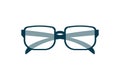 Eyeglasses icon, stylish accessory, eye wear design for poster, banner, logo of optical shop, online education concept